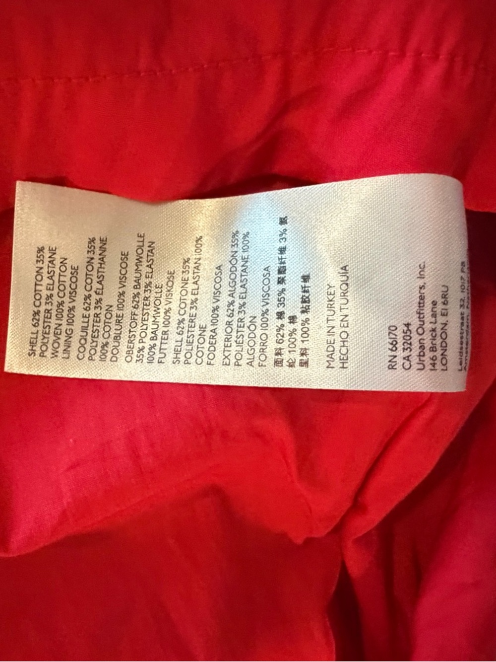 Maeve Anthropologie Cotton Blend Red Puff-Sleeve Button-Front Dress Size XXS - Picture 9 of 9